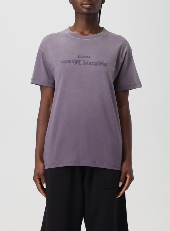Maison Margiela - Reverse Logo T-shirt - Paars - Katoen