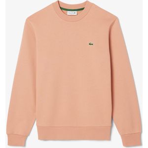 Heren Lacoste Fleece Sweatshirt met ronde hals in oranje