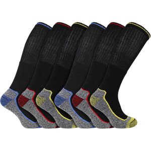 Heren Knie Hoge Bamboe Werksokken voor Stalen Neuzen Laarzen | Anti-Zweet Zware Kwaliteit