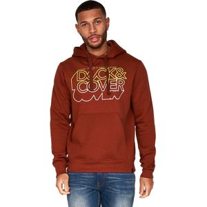 Duck and Cover Heren Fillberts Hoodie (Baksteen Rood)