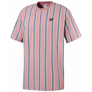 Puma - Downtown - T-shirt - Roze Blauw - Korte Mouw - Gestreept