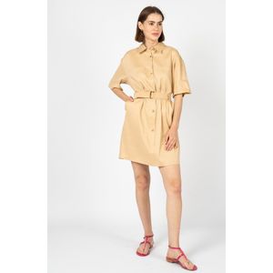 Silvian Heach - Linnenmix Overhemdjurk - Beige - Dames