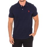 U.S. Polo Assn. - Poloshirt - Blauw - Katoen - Korte Mouwen