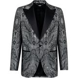 Billionaire - Blazer Super Slim Fit Paisley - Grijs - Polyester