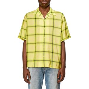 Diesel Heren S-Nabil Geruit Shirt (Groen)