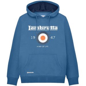 Lambretta Heren AW24 Target Hoodie (Donkerblauw)