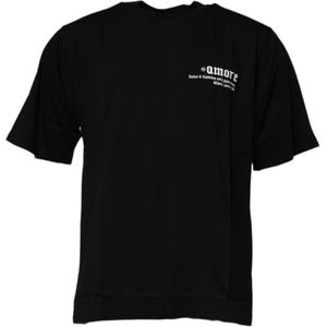 Dolce & Gabbana - Amore - T-shirt - Zwart - Korte Mouwen - Regular Fit