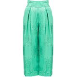 Pinko - Floral Jacquard Amazonia - Broek - Groen - Viscose-Cupro Mix