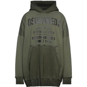 Dsquared2 Born To Be A Fighter Oversized groene hoodie