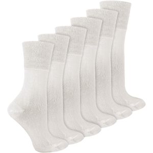 IOMI - Set van 6 bamboesokken voor diabeten voor dames - Wit