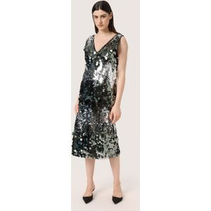 Jerseyjurk - Silver Zig Zag - Straight Fit - Midi Lengte