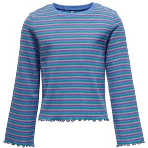 KIDS ONLY GIRL Gestreepte Longsleeve KOGJOLLA Blauw/paars - Maat 14-15J / 164-170cm