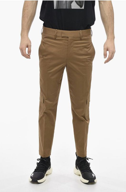 NATE - Skinny Fit Cargo-broek - Bruin - Stretchkatoen