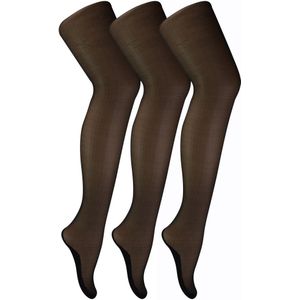 Sock Snob - Womens Seamed Panty's 3 Pack 40 Denier - Zwart / Zwart - Maat M