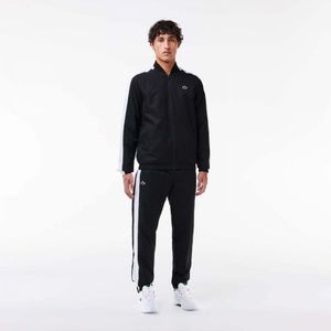 Men's Lacoste Colourblock Tennis Tracksuit in Black-White