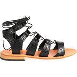 Baldinini - Dames Sandalen - Zwart - Leer - Gemaakt in Italië