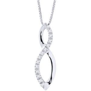 INFINITY Ketting Diamonds 0.080 Cts White Gold