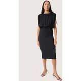 Soaked In Luxury - Slhanadi Slim Dress - Jurk - Zwart - 95% Viscose, 5% Elastaan
