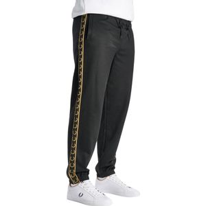 Fred Perry seizoensgebonden zwarte joggingbroek met getapete zoom