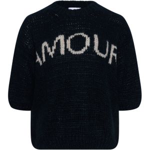 Amour Knit in zwart en gebroken wit