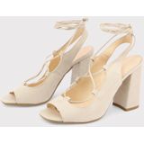 Made in Italia - Hoge Hak Sandalen - Blauw - Leer