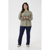 Kaffe Curve, Dames, Blouses & Shirts, Grijs, Maat: 2XL