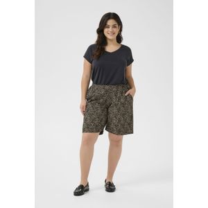 Short Loose fit Brown Leopard Print dark brown