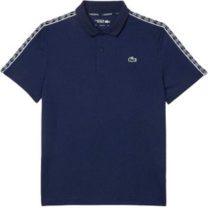 Lacoste Heren Pique Ultra Dry Tennis Poloshirt (Marine)