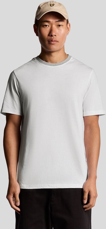 Lyle & Scott Half Raglan Katoenen T-shirt - Wit