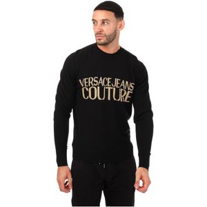 Versace gebreide trui voor heren, zwart