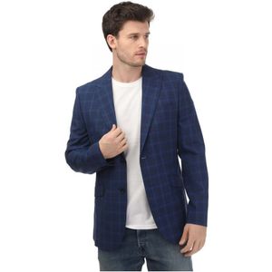 Men's Ted Baker Apolloj Slim Fit Wool Silk Blazer Jacket in Blue