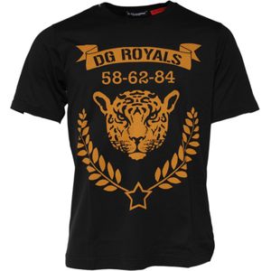 Dolce & Gabbana - DG Royals - T-shirt - Zwart - Katoen - Crew Neck