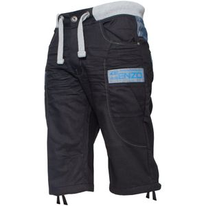 Enzo | Heren Elastische Denim Shorts - Maat 30 (Taille)