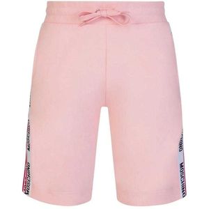 Moschino Heren Geprint Tape Shorts (Roze)