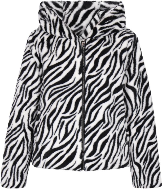 Mymo - Jas - Zwart Wit - Bontjack - Met Capuchon - Zebraprint