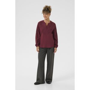 Cream - Blouse 'CRVia' - Wijnrood - Wijde Blouse - Lange Mouw