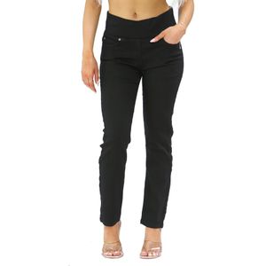 Jeans - Zwart - Damesjeans met Elastische Taille voor Buikcontrole