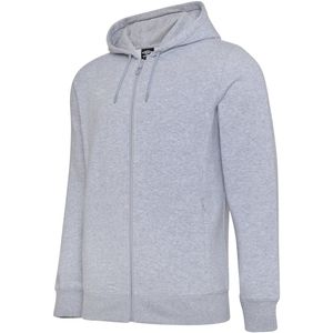 Umbro Childrens/Kids Club Vrijetijd Full Zip Drawstring Hoodie (Grijs gemêleerd/wit)