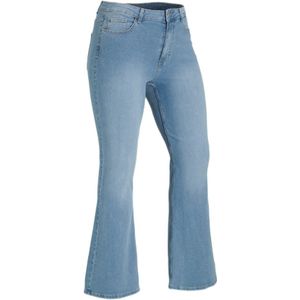 PIECES Curve high waist flared jeans PCPEGGY light denim