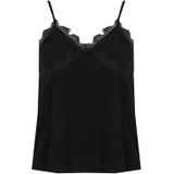 Pepe Jeans - Mouwloze Top - Zwart - Viscose - Knoopsluiting