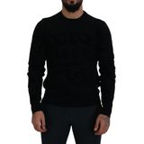 Dolce & Gabbana, Heren, Sweatshirts & Hoodies, Zwart, Maat: XS Wol,