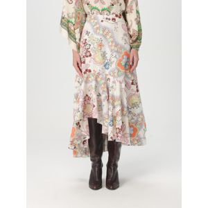 Floral Paisley Print Midi Rok