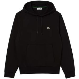 Lacoste Pullover Sweatshirt Van Biologisch Katoen Met Capuchon En Kangoeroezak - Maat M