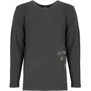 Guess - Verfijnde V-hals Sweatshirt - Grijs - Heren - Katoen