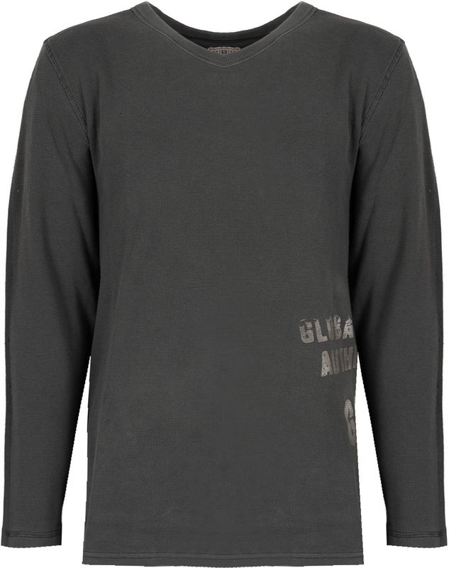 Guess - Verfijnde V-hals Sweatshirt - Grijs - Heren - Katoen