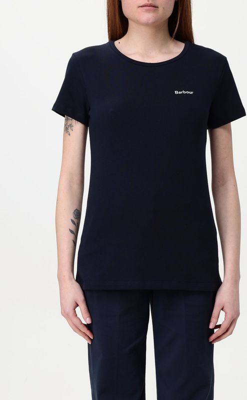 Barbour - Lts 0666Ny 73 - T-shirt - Blauw - Dames - Katoen