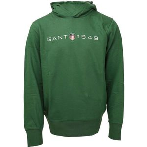 Men's Gant Graphic Printed Hoodie In Green - Maat S