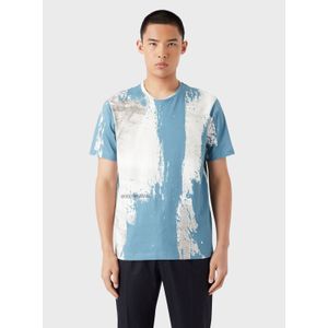 Heren Emporio Armani T-shirt in Blauw & Wit