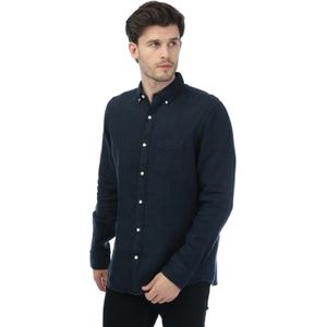 Gant - Regular Ut Garment Dyed - Overhemd - Navy - 100% Linnen