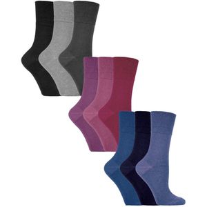 9 paar sokken zonder elastiek damessokken van katoen met patroon - Stevige Mix